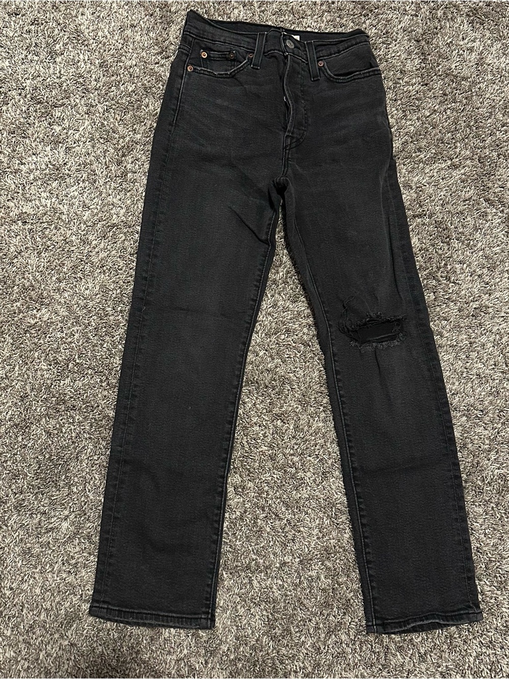 Levi's Black Straight Leg Jeans - Picture 2 of 11